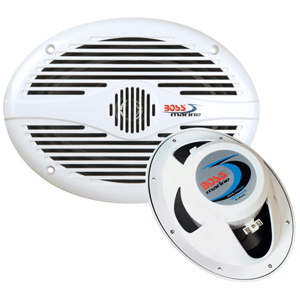 Boss Audion MR690 6" x 9" White Oval Speakers