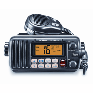 Icom M422 Black Fully Featured Compact Marine VHF