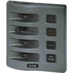 Blue Sea 4304 WeatherDeck Water Resistant Fuse Panel - 4 Positio
