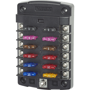 Blue Sea 5034 ST Blade Fuse Block w/out Cover - 12 Circuit w/out