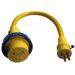 CHARLES 30 AMP TO 15 AMP 125  VOLT STRAIGHT ADAPTER YELLOW