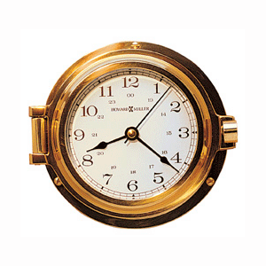 HOWARD MILLER NAVIGATOR SOLID  BRASS WALL CLOCK