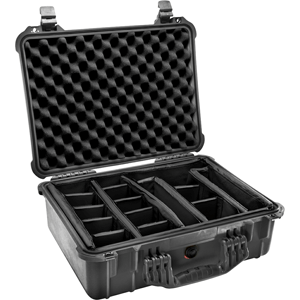 Pelican 1550 Case w/ Padded Dividers - Black