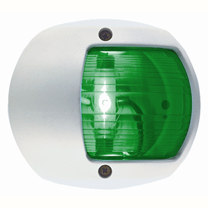 Perko LED Side Light - Green - 12v - White Plastic Housing