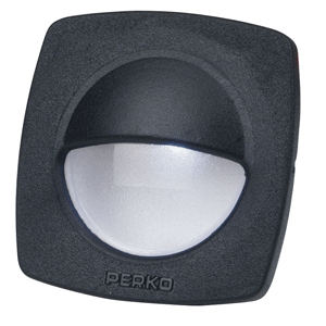 Perko L.E.D. Utility Light w/ Snap On Front Cover - Black