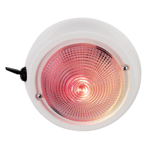 Perko Dome Light w/ Red and White Bulbs
