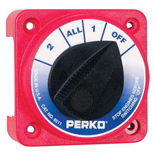 Perko Compact Medium Duty Battery Selector Switch w/o Key Lock Perko Compact Medium Duty Battery Selector Switch w/o Key Lock