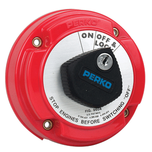 Perko Medium Duty Main Battery Disconnect Switch w/ Alternator Field Disconnect and Key Lock