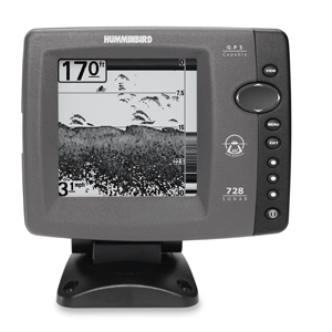 Humminbird 728 Fishfinder with Transom Mount Ducer