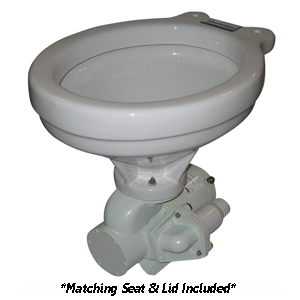 C2W12 - RARITAN CROWN II HI-BOY WHITE STRAIGHT DISCH REMOTE 12VDC