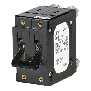 Paneltronics 'C' Frame Magnetic Circuit Breaker - CE - 40 Amp - Double Pole - Black