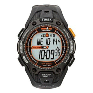Timex Ironman 50-Lap Shock Resistant Solar w/ Flix System - Blac