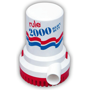 RULE RULE 2000 GPH NON AUTOMATIC BILGE PUMP W/ 6' LEADS UL