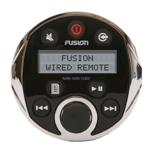 Fusion MS-WR100 Marine Wired Remote - Chrome
