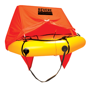 Revere Coastal Compact 4 Person Life Raft w/ Canopy