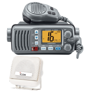 Icom M304 VHF Radio - Gray - Free SP21W Remote Speaker