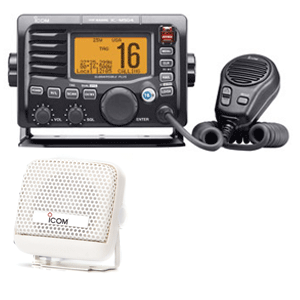 Icom M504 VHF Radio - Black - Free SP21W Remote Speaker