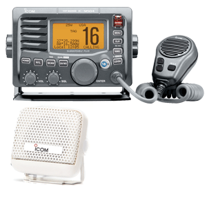 Icom M504 VHF Radio - Grey - Free SP21W Remote Speaker