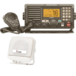 Icom M604 VHF Radio w/ Hailer - Black - Free SP21W Remote Speaker