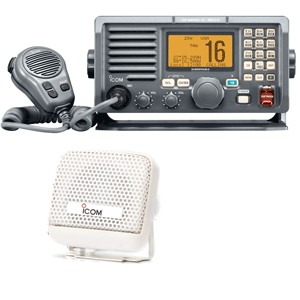 Icom M604 VHF Radio w/ Hailer - Grey - Free SP21W Remote Speaker