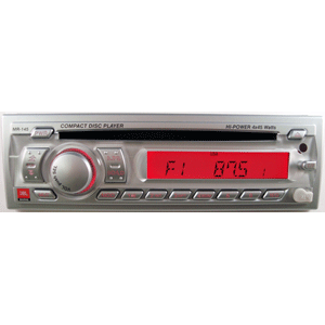 JBL MR145 AM/FM/CD STEREO SILVER FIXED FACE FRONT AUX IN