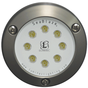 LUMITEC SEABLAZE 3 UNDERWATER LIGHT TWO COLOR WHITE AND BLUE