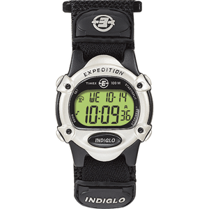 T47852 - TIMEX EXPEDITION WOMENS CHRONO ALARM TIMER SILVER/BLACK