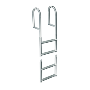 Dock Edge Welded Aluminum Fixed 4 Step Ladder - 2014F