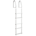 Dock Edge SS Fixed 5 Step Ladder Bight White Galv alum