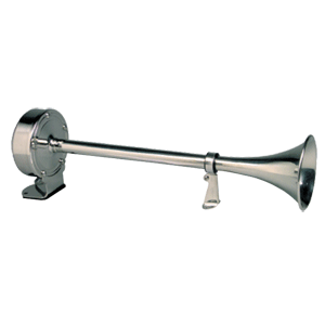 Ongaro Deluxe SS Single Trumpet Horn - 12V