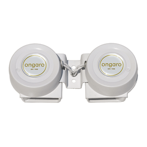 Ongaro White SS Mini Compact Twin Horn - 12V