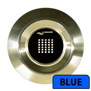 LUMISHORE THRU HULL FLUSH FIT 72 WATT BLUE UNDERWATER LIGHT