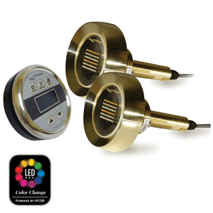 LUMISHORE THRU HULL 120 WATT COLOR CHANGE UNDERWATER LIGHTS