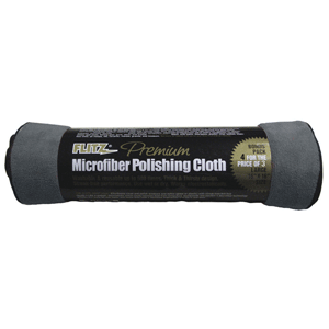 FLITZ MICROFIBER POLISHING CLOTHS 16" X 16" 4-PACK