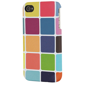 NUU Elements: Colorful Case f/iPhone 4/4S - MultiColor Squares