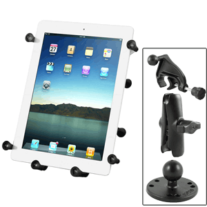 RAM MOUNT UNIVERSAL X-GRIP III 10" TABLET HOLDER W/ YOKE MNT