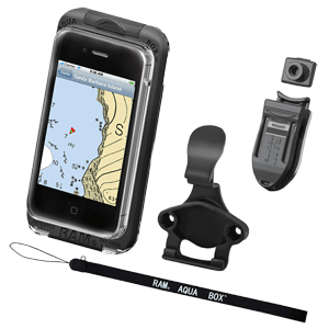 RAM Mount AQUA BOX Pro 10 w/Cradle, Lanyard, Button & Belt Clip RAM Mount AQUA BOX Pro 10 w/Cradle, Lanyard, Button & Belt Clip