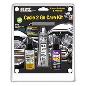 FLITZ FLITZ CYCLE2GO CARE KIT METAL POLISH SS CLEANER SPEED WAX