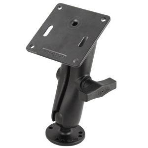 RAM Mount Double Socket Arm w/2.5" Round Base & 3.625" Square Ba