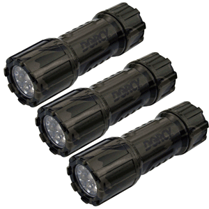 Dorcy 9 LED Camo Flashlight - 3 Pack