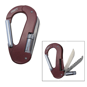 Dorcy LED Carabineer Knife - Red