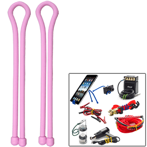 Nite Ize Gear Tie 18" - Pink 2 Pack