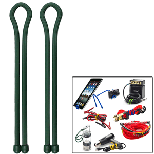 Nite Ize Gear Tie 18" - Forest Green 2 Pack