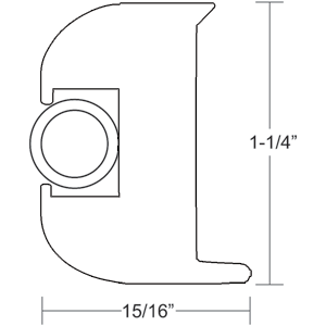 Taco Flex Vinyl Rub Rail Kit 1 1/4" White W/White Insert - V113447WWK502