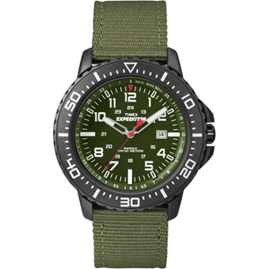 TIMEX TIMEX EXPEDITION UPLANDER GRN FAB STRAP GREEN DIAL WATCH