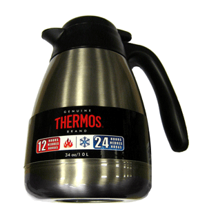 THERMOS THERMOS BRUSHED STAINLESS STEEL CARAFE 34 OZ