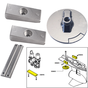 TECNOSEAL TECNOSEAL ANODE KIT VERADO 4 W/ HARDWARE ZINC POLYBAG