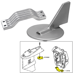 TECNOSEAL TECNOSEAL ANODE KIT YAMAHA 150 -200 HP ALUMINUM POLYBAG