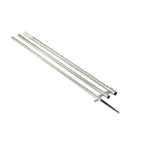 Lee's 12' MKII Bright Silver Pole w/ Black Spike 1 3/8" OD