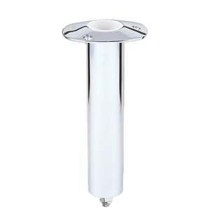 Lee's 0° Stainless Steel Swivel Base Flush Mount Rod Holder - Medium Length